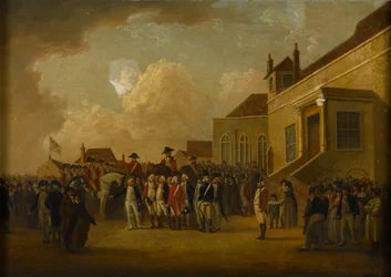 Frederick Augustus, hertug av York, gjennomgikk tropper i Flandern, 1794 ca