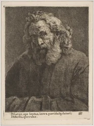 Gammel mann med langt skjegg, 1761.