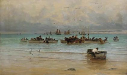 Laster fisk ved lavvann, St. Ives