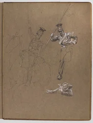 Studier til oljemaleriet, ?Flagget: Albuhera, 16. mai 1811?