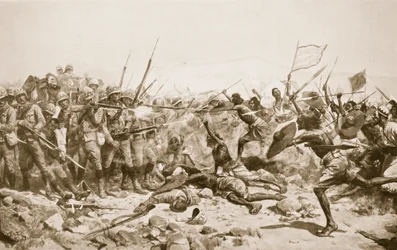 Slaget ved Abu Klea, 17. januar 1885, illustrasjon fra 