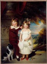 Bror og søster Maleri av William Beechey (1753-1839) Søn. 1,67x1,23 m