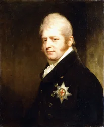 Portrett av prins Adolphus Frederick, hertugen av Cambridge, bystelengde iført Star of the Garter, 1808