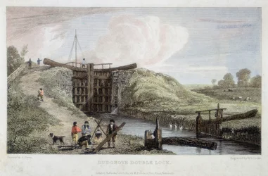 Dudgrove dobbel lås over Lechlade, Thames og Severn Canal, 1814