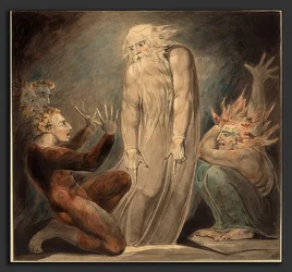 Samuels ånd viser seg for Saul. Rundt 1800
