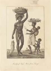 Familie av slaver fra Loango, 1793.