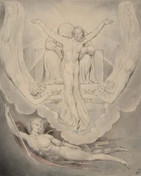 Illustrasjon 3 til Miltons "Paradise Lost": Christ Offers to Redeem Man, 1807