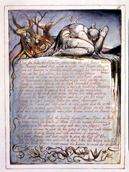 "Over the Hills", plate 16 fra "America, a Prophecy"