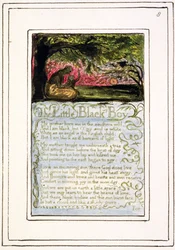 P.124-1950.pt8 Den lille svarte gutten: plansje 8 fra Songs of Innocence and of Experience (kopi R) ca. 1802–08 (etsing, blekk og akvarell)