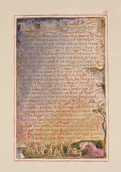 P.125-1950.pt12 Skorsteinsfeieren: plate 12 fra Songs of Innocence and of Experience (kopi AA) ca. 1815-26 (etsing, blekk og wc)