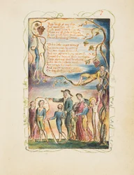 Songs of Innocence and of Experience: The Ecchoing Green andre plate, ca. 1825.