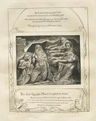 Jobs bok: Pl. 10, The Just Upright Man is Laughed to Scorn, 1825.