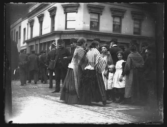 Hjørnet av Custom House Street og Bute Street, Cardiff, 1892.
