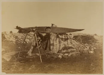 Esquimaux Toupek eller Skin Tent, plate 121 fra Bradfords "The Arctic Regions", 1873