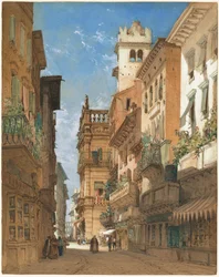 Corso Sant' Anastasia med Palazzo Maffei i Verona