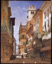Verona: Corso Sant "Anastasia and the Palazzo Maffei, 1855