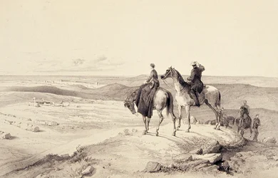 Florence Nightingale og Mr Bracebridge på Cathcarts Hill med utsikt over Sebastopol