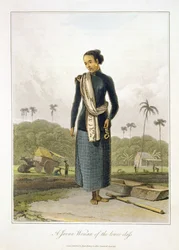 A Javan Woman of the Lower Class, plate 3 fra Vol. I av 