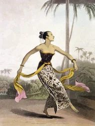 A Ronggeng or Dancing Girl, plate 21 fra Vol. I av 