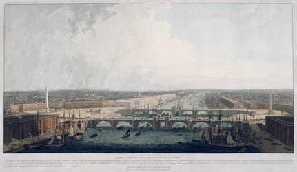 Foreslått London Bridge, London, 1802.