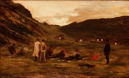 Rifle Range (olje på papir)