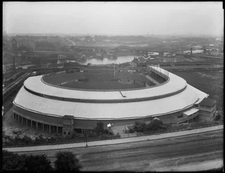 Luftfoto av Polo Grounds, 3. juli 1914