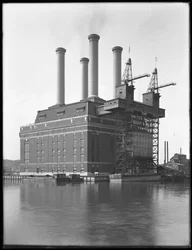 Sherman Creek kraftstasjon, W. 201st Street, Inwood, New York City, juni 1916