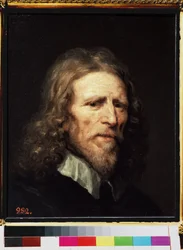 ""Portrett av Abraham van der Doort (ca. 1575/1580 -1640), nederlandsk kunstner"" Maleri av William Dobson (ca. 1610-1646) før 1640 Dim. 45x38 cm St. petersburg, eremitasmuseet