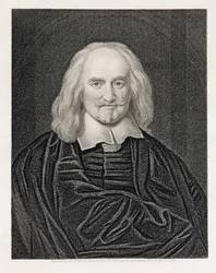 Portrett av Thomas Hobbes (1588-1679), gravert av James Posselwhite (1798-1884), utgitt av William Mackenzie