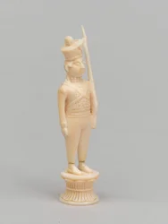 Hvit bonde, sjakkbrikke, India, 1820 ca