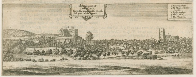 Tamworth - Panorama: gravering, og [1600-tallet]
