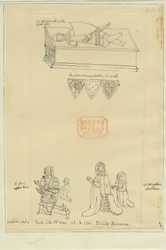 Tamworth Church - Tomb: sporing i blekk, og [?1600-tallet] (tegning)