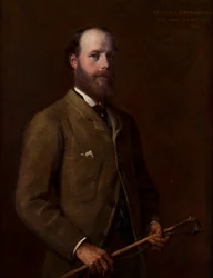 Portrett av George, Viscount Newport-senere 4. jarl av Bradford (1845-1915), ca. 1880 (olje på lerret)