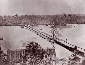 Pontoon Bridge, Broadway Landing, Appomattox River, 1861-65.
