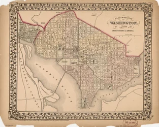 Plan for byen Washington - hovedstaden i USA