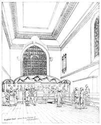 Interiør av Guildhall Chapel, City of London, 1886