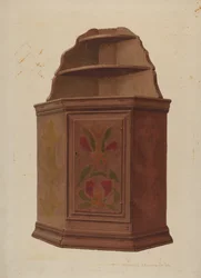 Hjørneskap, ca. 1942.