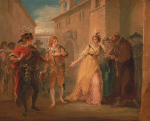 Åpenbaringen av Olivias forlovelse, fra "Twelfth Night," Act V, Scene i