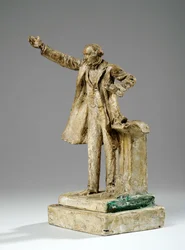 Maquette for statuen av William Ewart Gladstone on the Strand, London, ca. 1905 (gips)