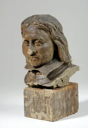 Portrett av Oliver Cromwell (voks og tre) (se også 440363)