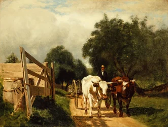 Oksevognen (olje på lerret)