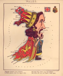 Geografisk moro - humoristiske omriss av forskjellige land, med en introduksjon og beskrivende linjer LOC 84675540-8
