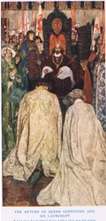 The Return of Queen Guenevere og Sir Lancelot, illustrasjon fra 