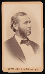 Portrett av Gerry Whiting Hazleton 1829-1920, før 1876.