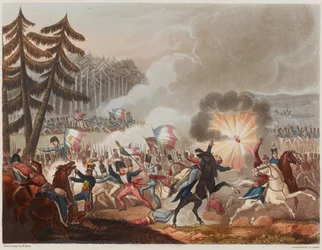 Slaget ved Barrosa 5. mars 1811, gravert av J.C. Stadler, utgitt 1818 (akvatint)