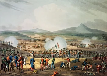 Slaget ved Fuentes de Oñoro, 5. mai 1811, gravert av Thomas Sutherland (f. ca. 1785)