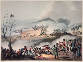 Slaget ved Orthes, 27. februar 1814, gravert av Daniel Havell