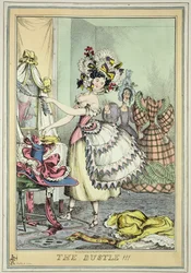 The Bustle, utgitt av Thomas McLean, London (farget etsning)