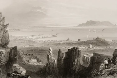Dublin Bay fra Kingstown Quarries, fra 