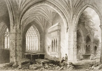 Interiør av Holycross Abbey, County Tipperary, Irland, fra 